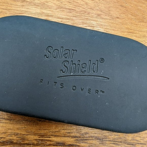 Solar Shield Fits Over Case Black Tan Small Size Sunglass Eyeglasses Clamshell - Picture 2 of 7